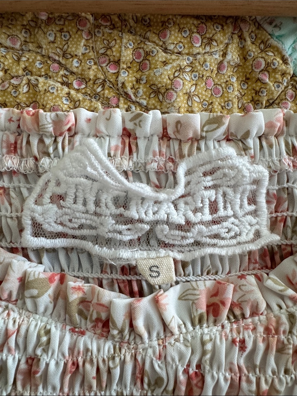 Pink Ruched Floral Top - Picture 2 of 8